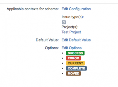 Options how they will display on a jira view / search screen